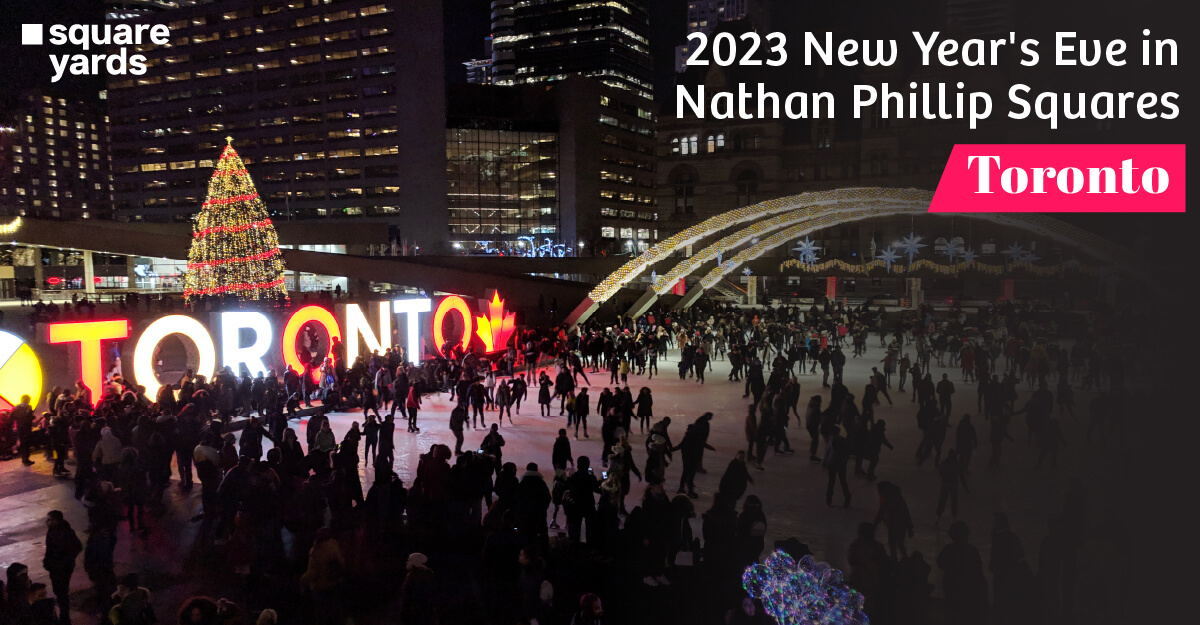 Celebration of New year eve in Toronto 2023